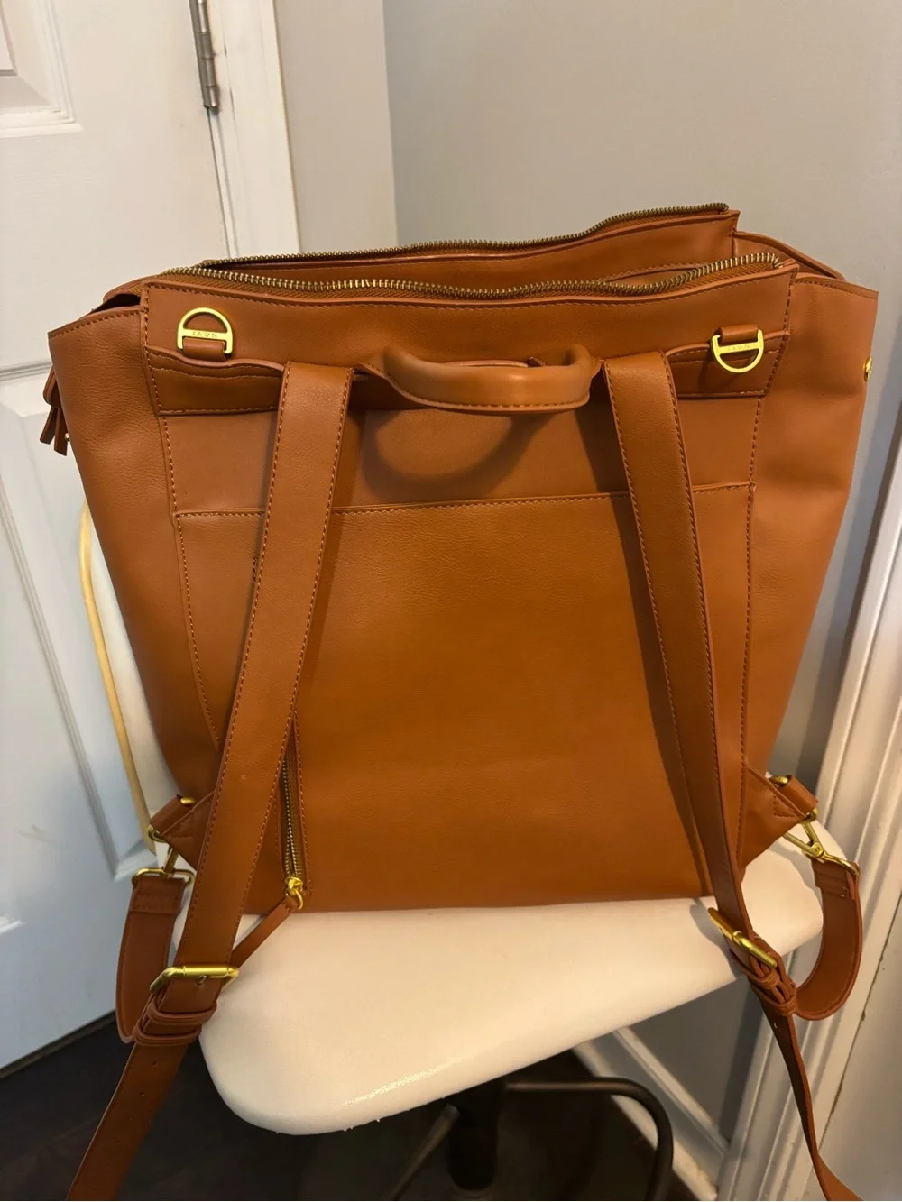 Fawn design brown diaper bag unisex